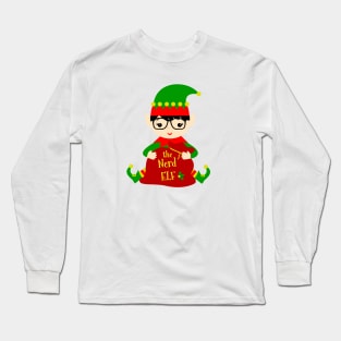 The Nerd Elf Family Matching Christmas 2020 Gift Long Sleeve T-Shirt